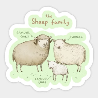 The Sheep Family Sticker